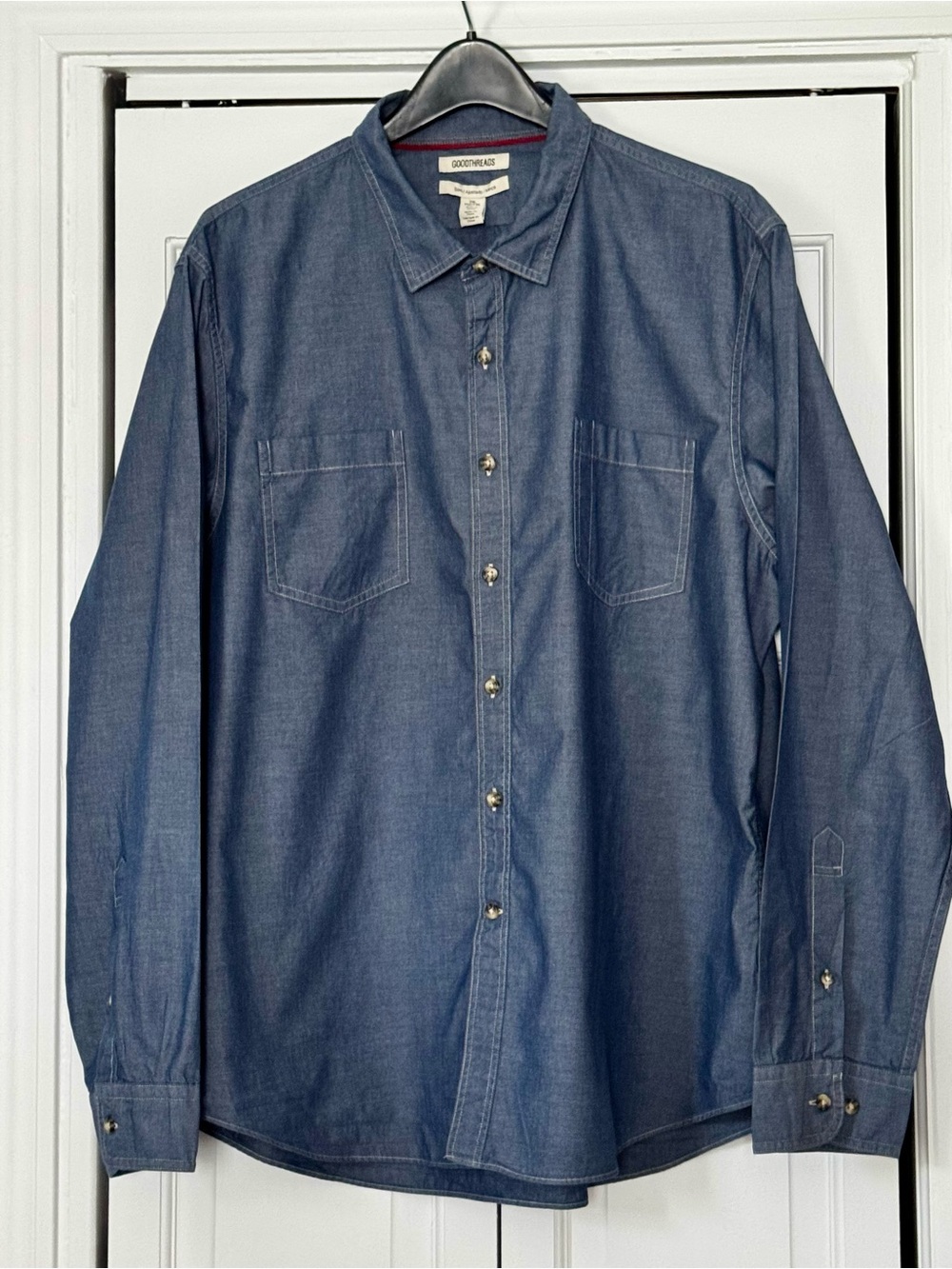 Goodthreads Men's Blue Button-Down Work Shirt
